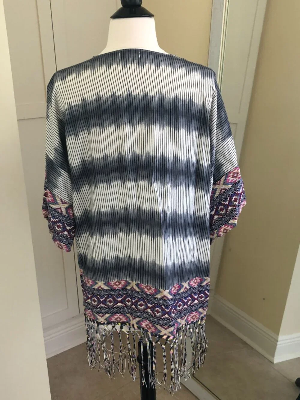 AZTEC TRIBAL KIMONO W/FRINGE